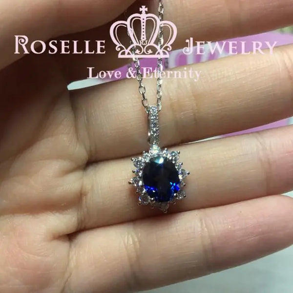 Halo Oval Drop Pendants - OC1 - Roselle Jewelry