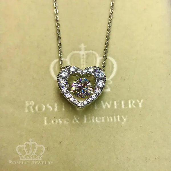 Heart Shpe Dancing Stone Pendants - CD8 - Roselle Jewelry
