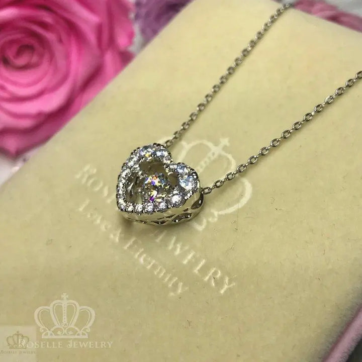 Heart Shpe Dancing Stone Pendants - CD8 - Roselle Jewelry