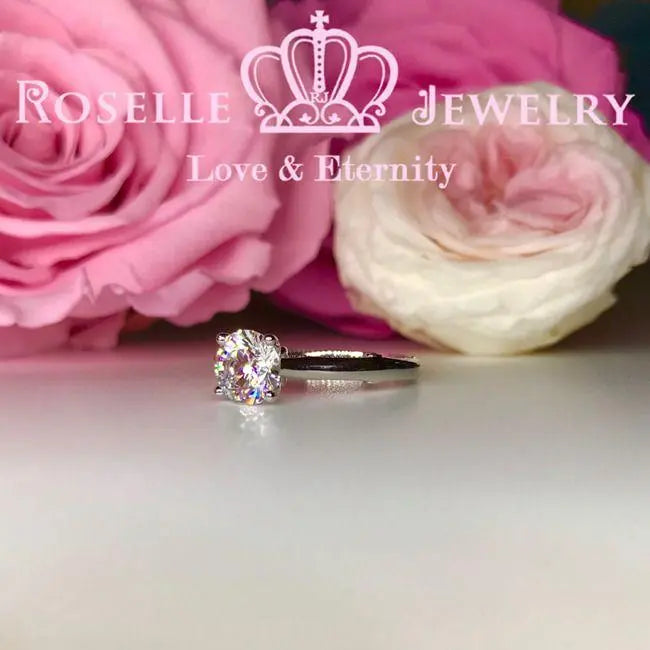 Vintage Four Prong Solitaire Engagement Ring - V26 - Roselle Jewelry