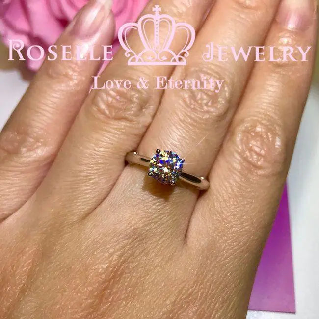 Vintage Four Prong Solitaire Engagement Ring - V26 - Roselle Jewelry