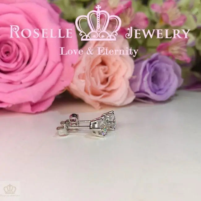 Six Prong 0.50CT Stud Earrings - H50 - Roselle Jewelry
