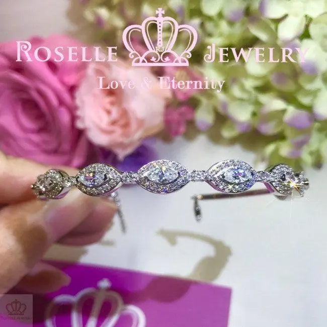 Marquise Half Chain Bracelet - BG3 - Roselle Jewelry