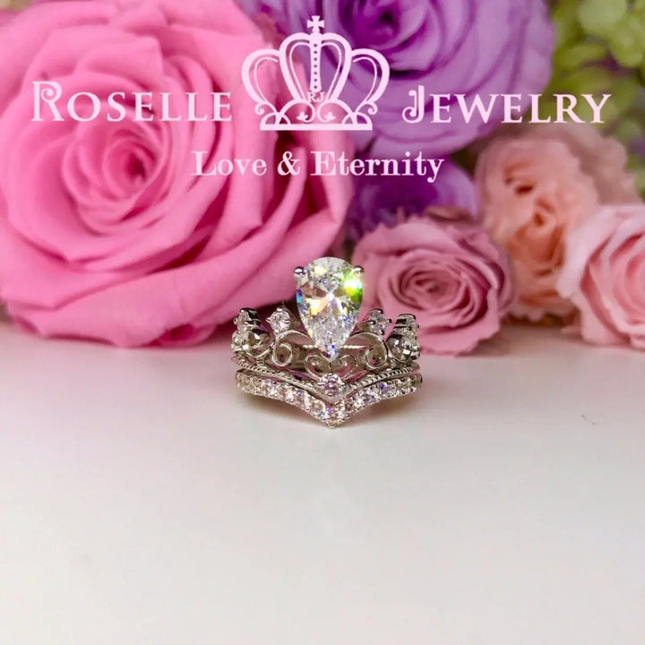Pear Cut Vintage Engagement Ring - VP2 - Roselle Jewelry