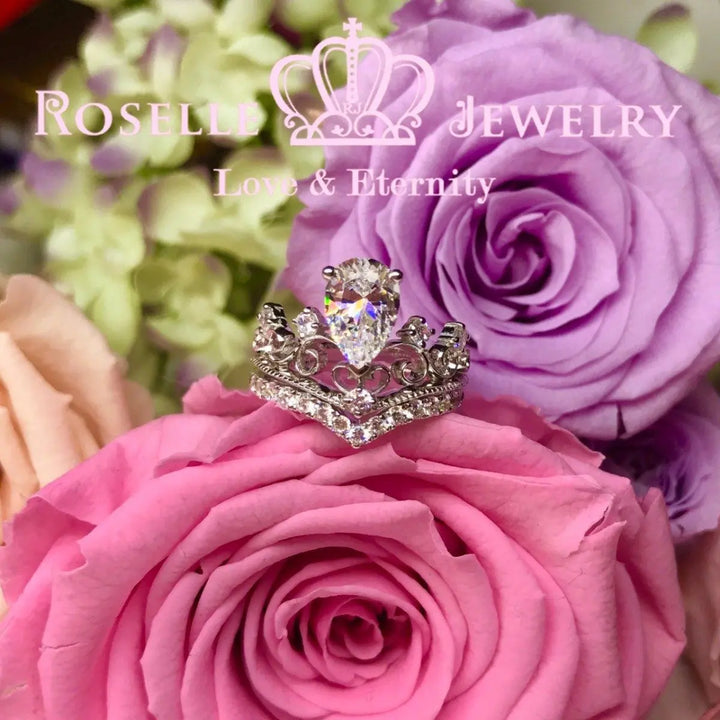 Pear Cut Vintage Engagement Ring - VP2 - Roselle Jewelry