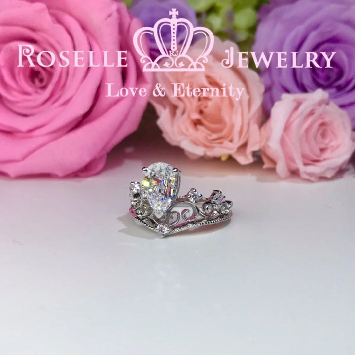 Pear Cut Vintage Engagement Ring - VP2 - Roselle Jewelry