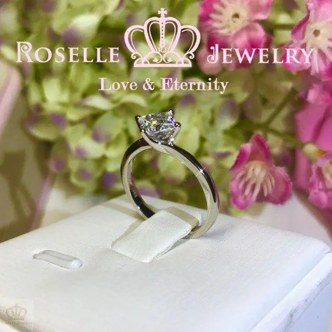 Princess Cut Solitaire Twist Engagement Ring - NS1 - Roselle Jewelry