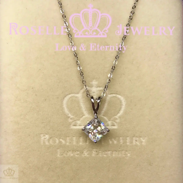 Princess Cut Solitaire Pendants - SC2 - Roselle Jewelry