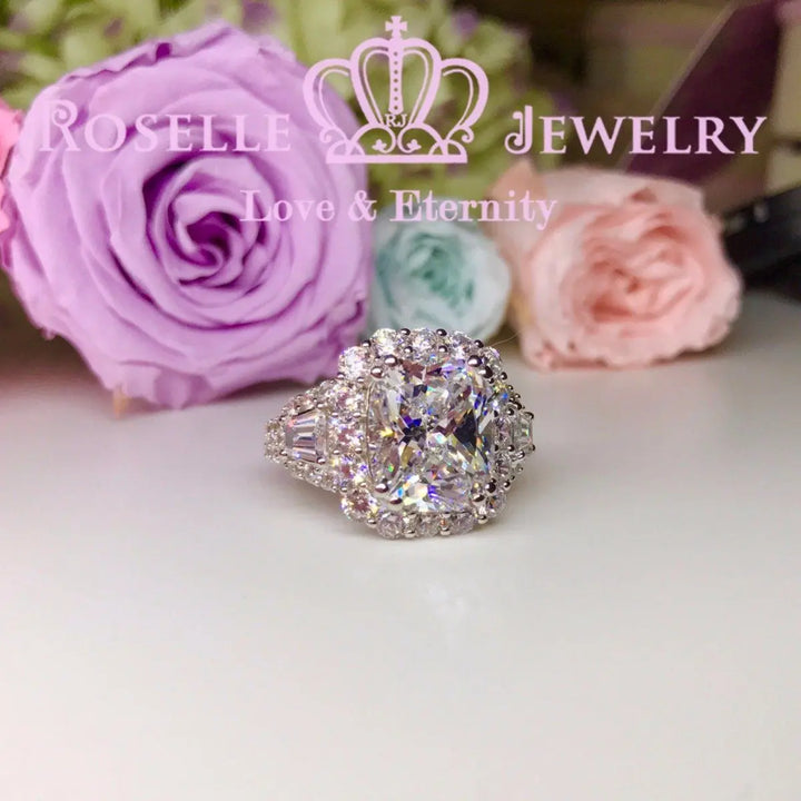 Cushion Cut Fashion Engagement Ring - VC1 - Roselle Jewelry