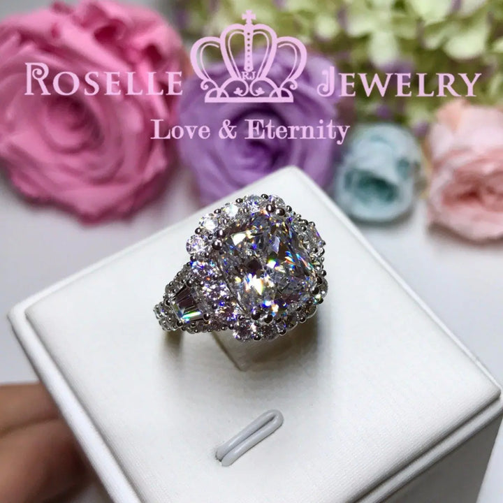 Cushion Cut Fashion Engagement Ring - VC1 - Roselle Jewelry