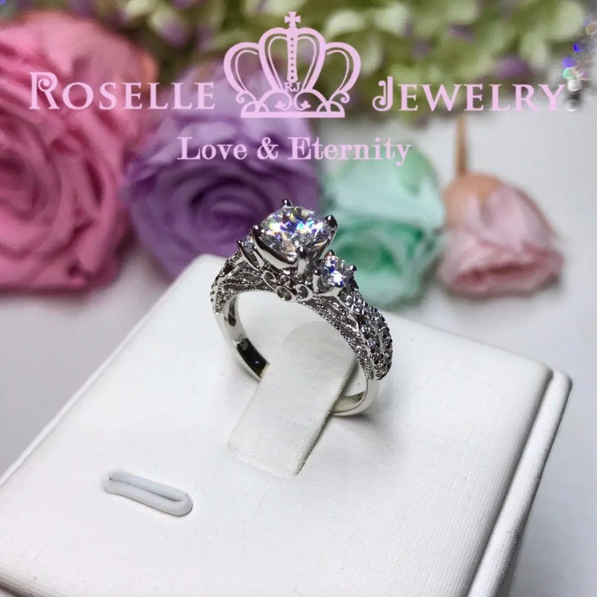 Vintage Engagement Ring - V19 - Roselle Jewelry