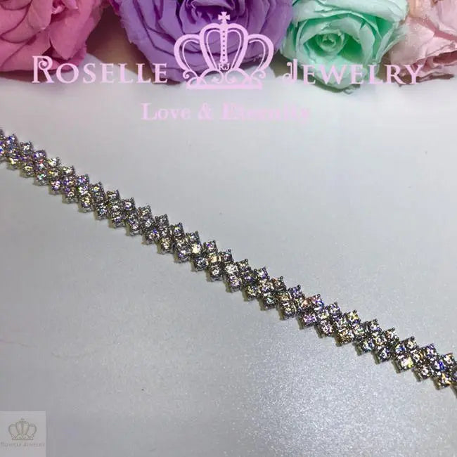 Cluster Tennis Bracelet - B040 - Roselle Jewelry