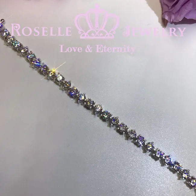 Round Brilliant Cut Tennis Bracelet - B202 - Roselle Jewelry