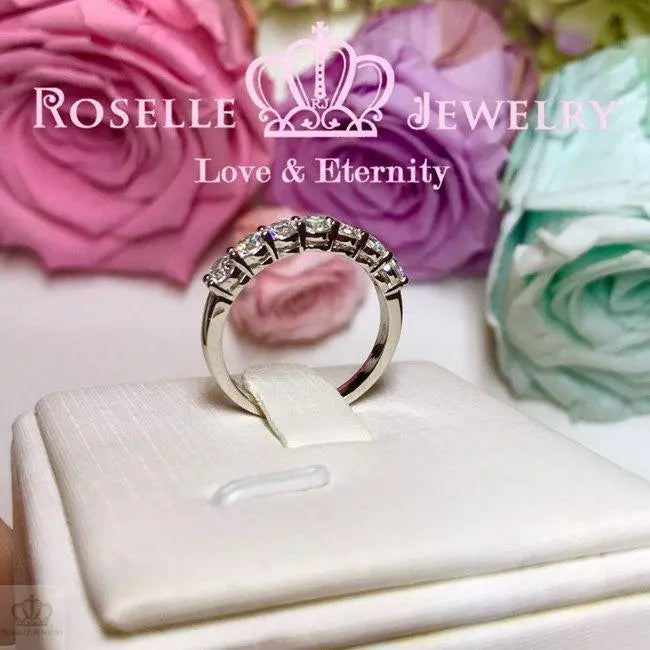 Seven Stone Common Prong Wedding Ring - BA10 - Roselle Jewelry