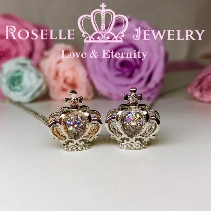 Crown Dancing Stone Pendants - CD7 - Roselle Jewelry