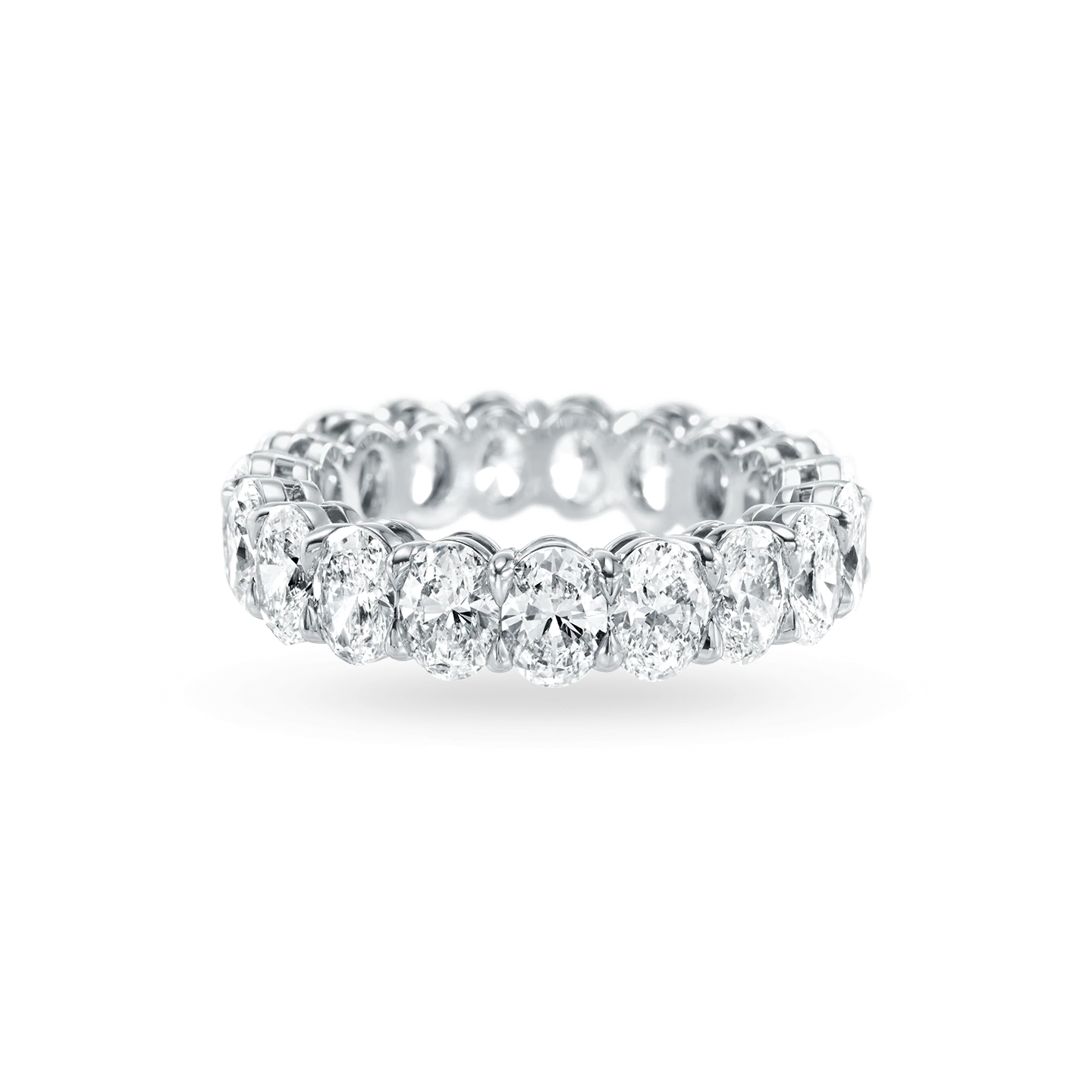 WR011 - Eternity Oval Cut Diamond Wedding Band Ring