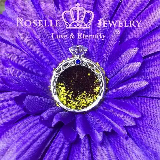 Vintage Side Stone Engagement Ring - V4 - Roselle Jewelry